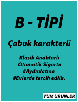 B Tipi Otomatik Sigorta Çeşitleri